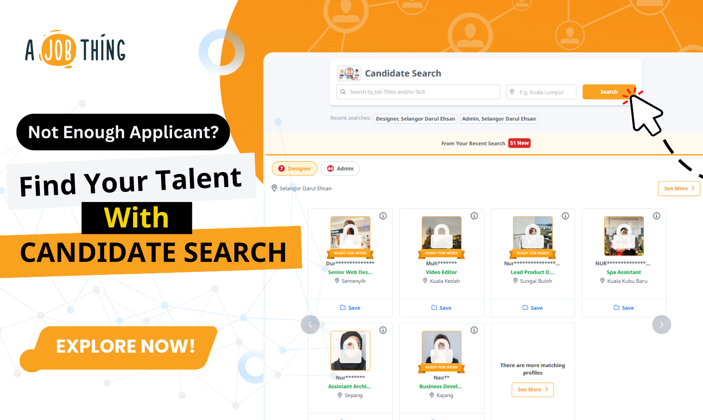 candidate search by ajobthing